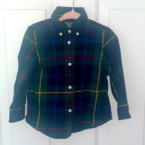 Ralph Lauren Plaid Cotton Button Down Shirt Size 18 M